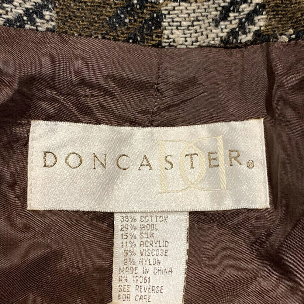 Doncaster Brown Button Front Blazer Jacket Suit -… - image 4